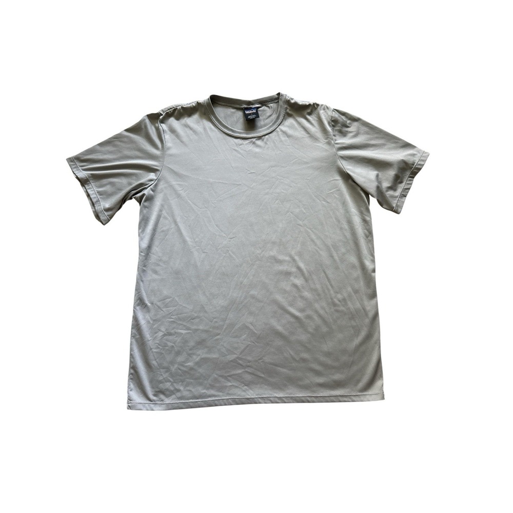 Patagonia‎ Capilene T-Shirt Mens Large Gray Beige Short Sleeve Made USA Outdoor